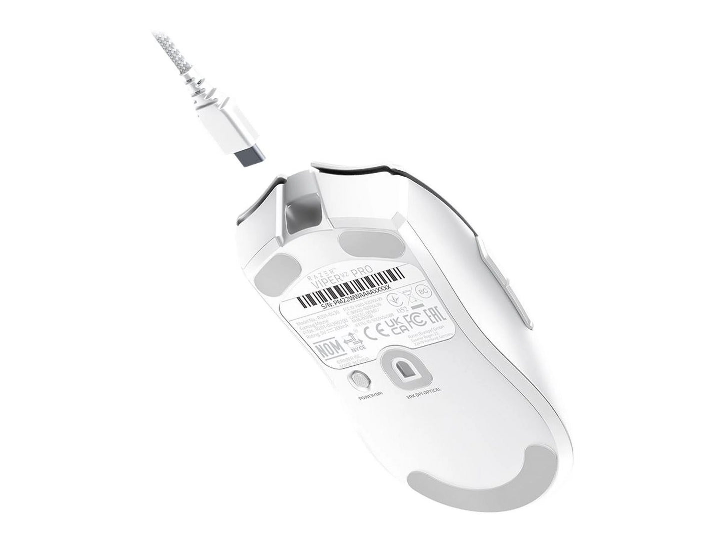Viper V2 Pro - Mouse - Right-Handed - Optical - 5 Buttons - Wireless, Wired - 2.4 Ghz - USB Wireless Receiver - White