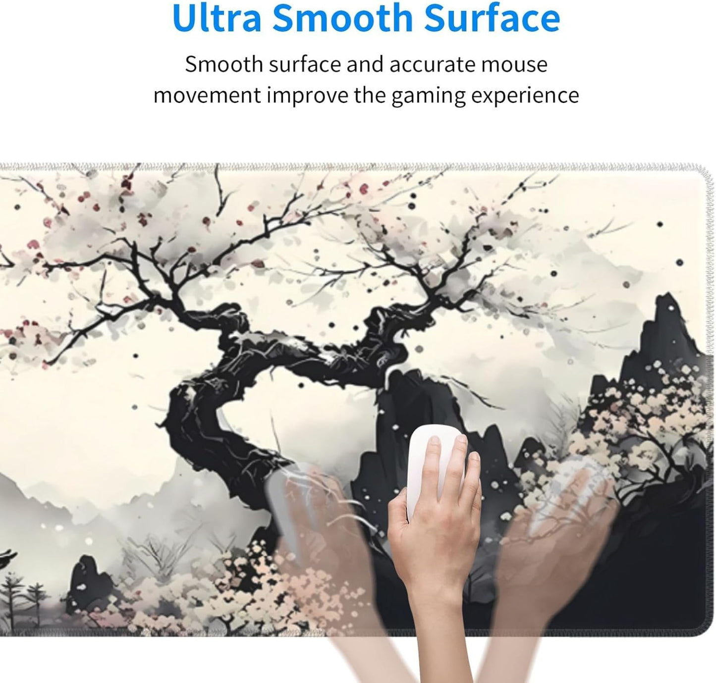 Japanese Mouse Pad, Large Japanese Desk Mat, XL Anime Gaming Keyboard Mat, Non-S