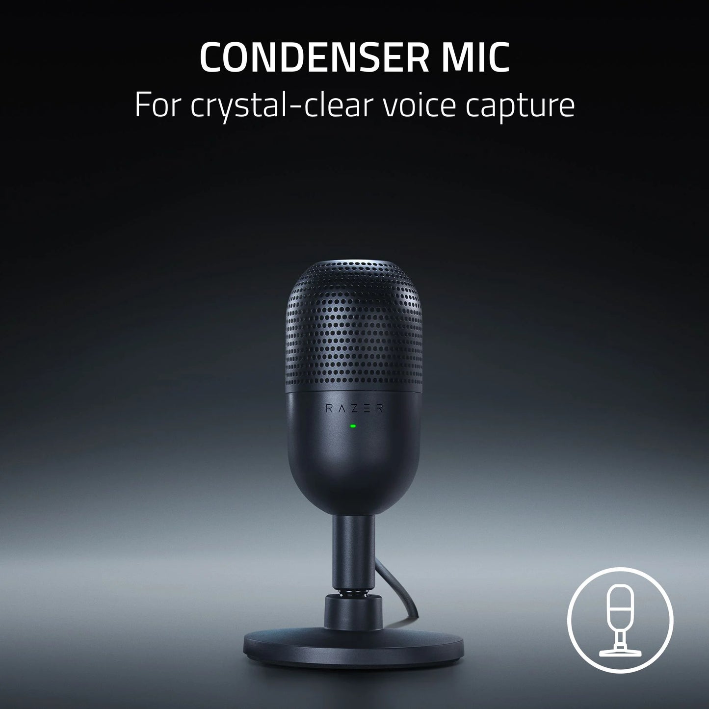 Seiren V3 Mini USB Condenser Microphone, Black