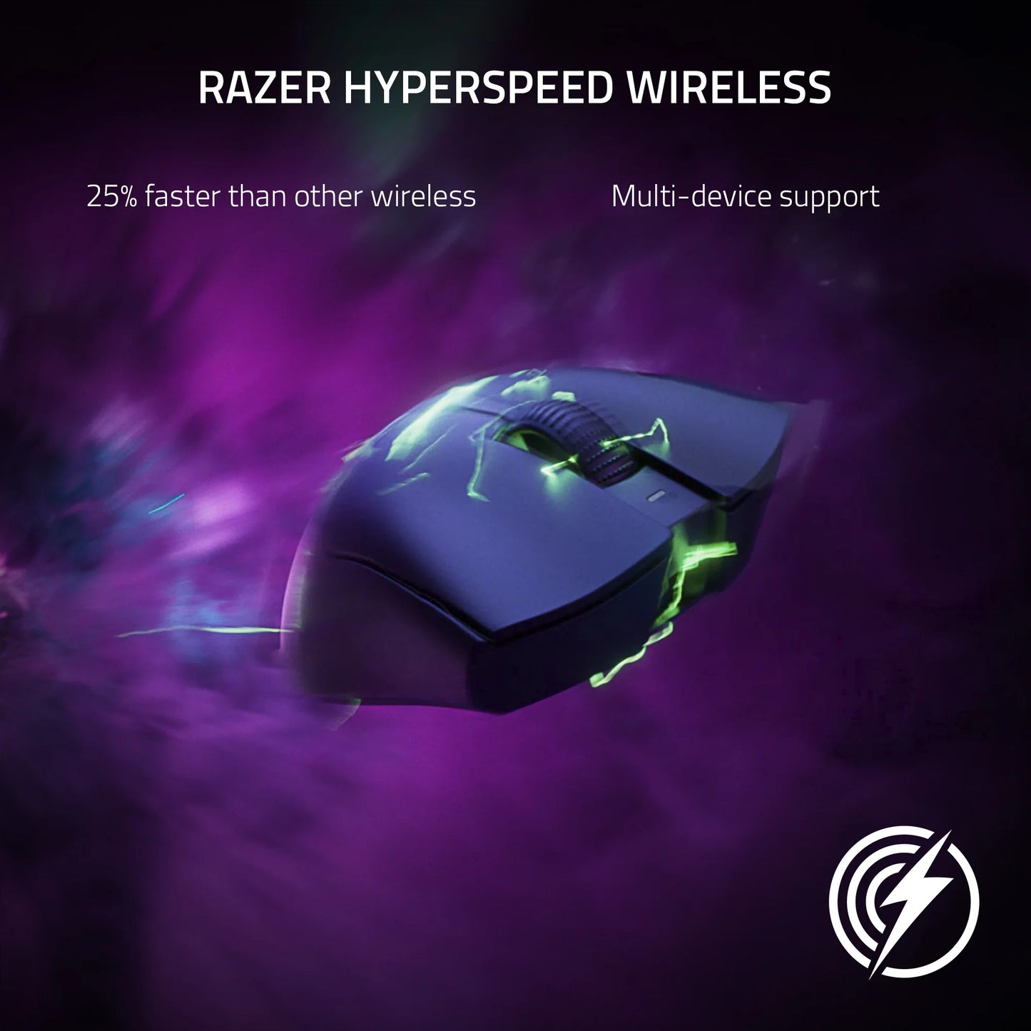 Deathadder V3 Pro Wireless Esports Gaming Mouse, 64G, 5 Buttons, 2.4Ghz, Bluetooth, Black