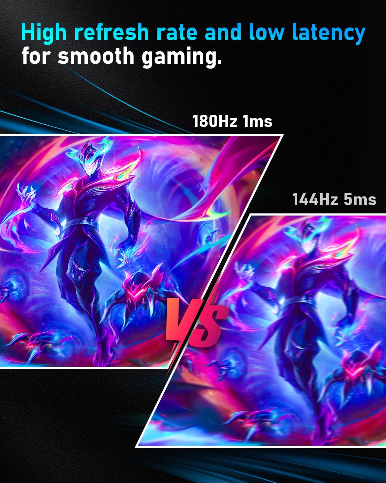 24Inch 180Hz Gaming Monitor 1K FHD Computer Display 1Ms Response Time Eye Care Screen LCD Support HDR G-Sync VESA