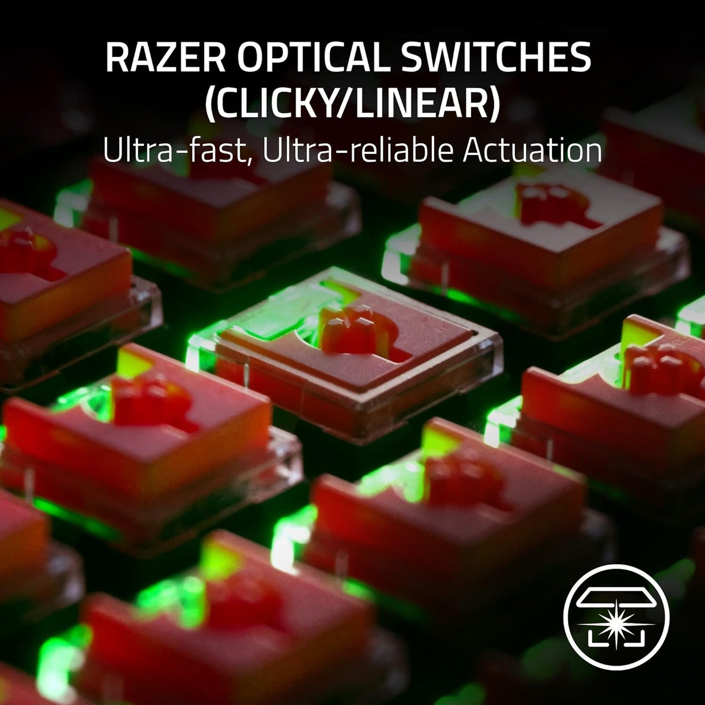 Deathstalker V2 Pro TKL Wireless Gaming Keyboard: Low Profile Optical Switches Linear Red - Hyperspeed Wireless & Bluetooth - Chroma RGB - up to 200 Hr Battery Snap Tap