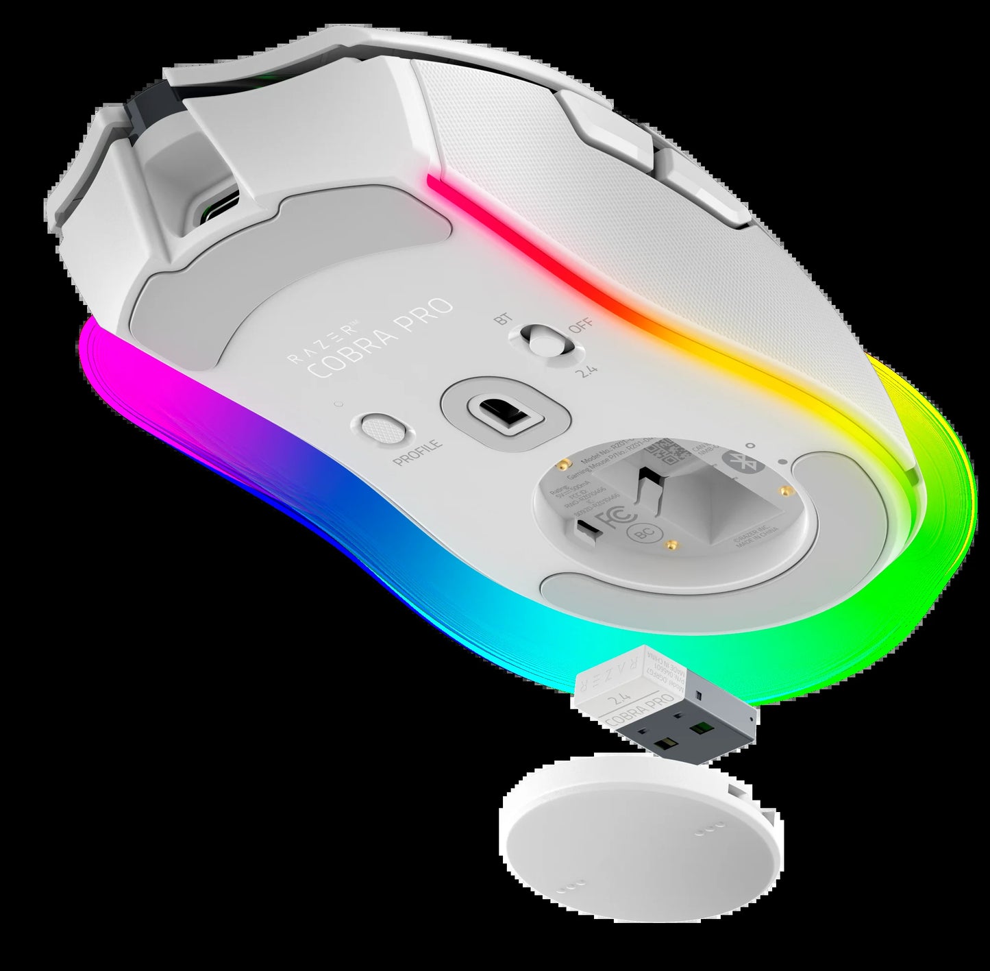 Cobra Pro Optical Bluetooth Wireless Gaming Mouse, White