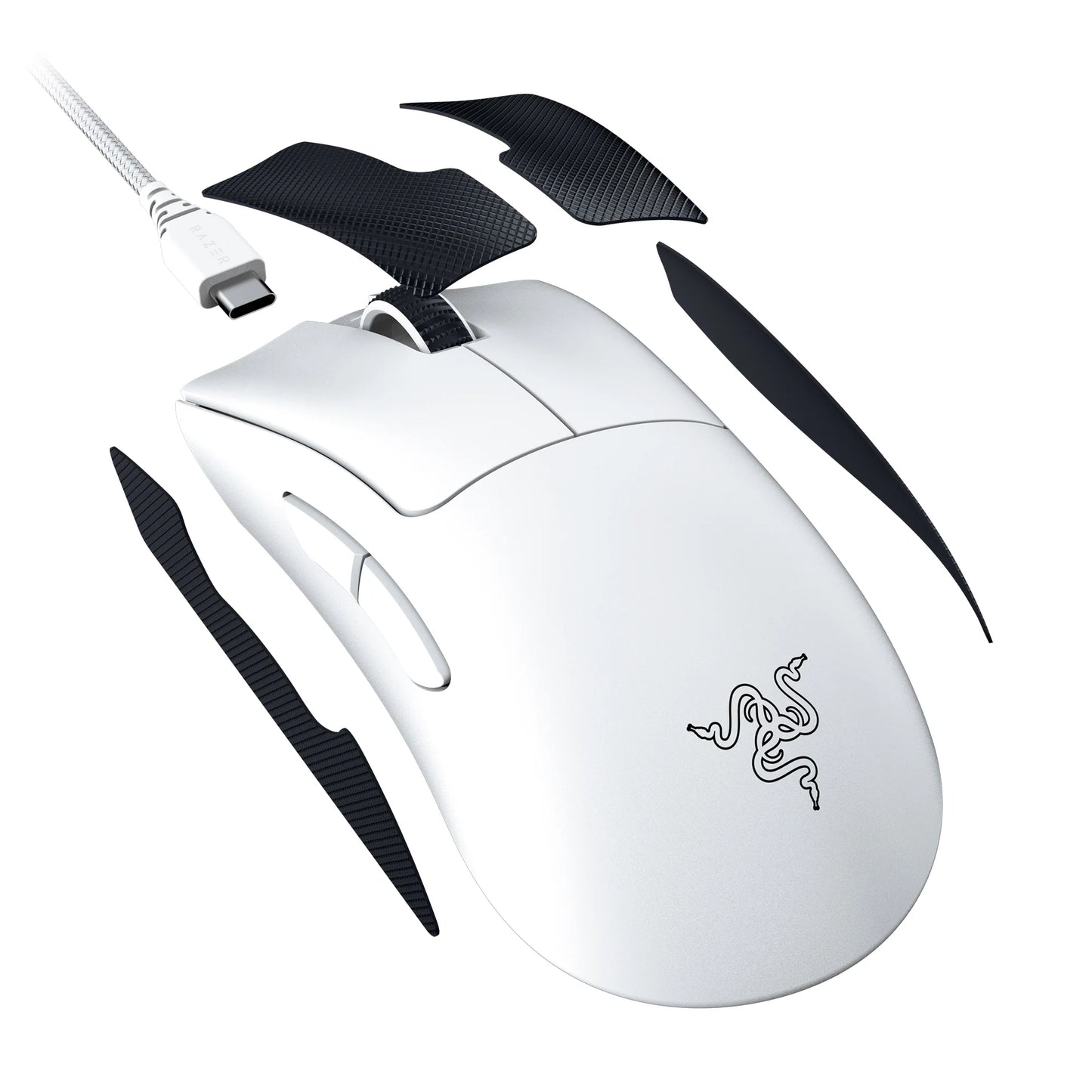 Deathadder V3 Pro Wireless Esports Gaming Mouse, 64G, 5 Buttons, 2.4Ghz, Bluetooth, White