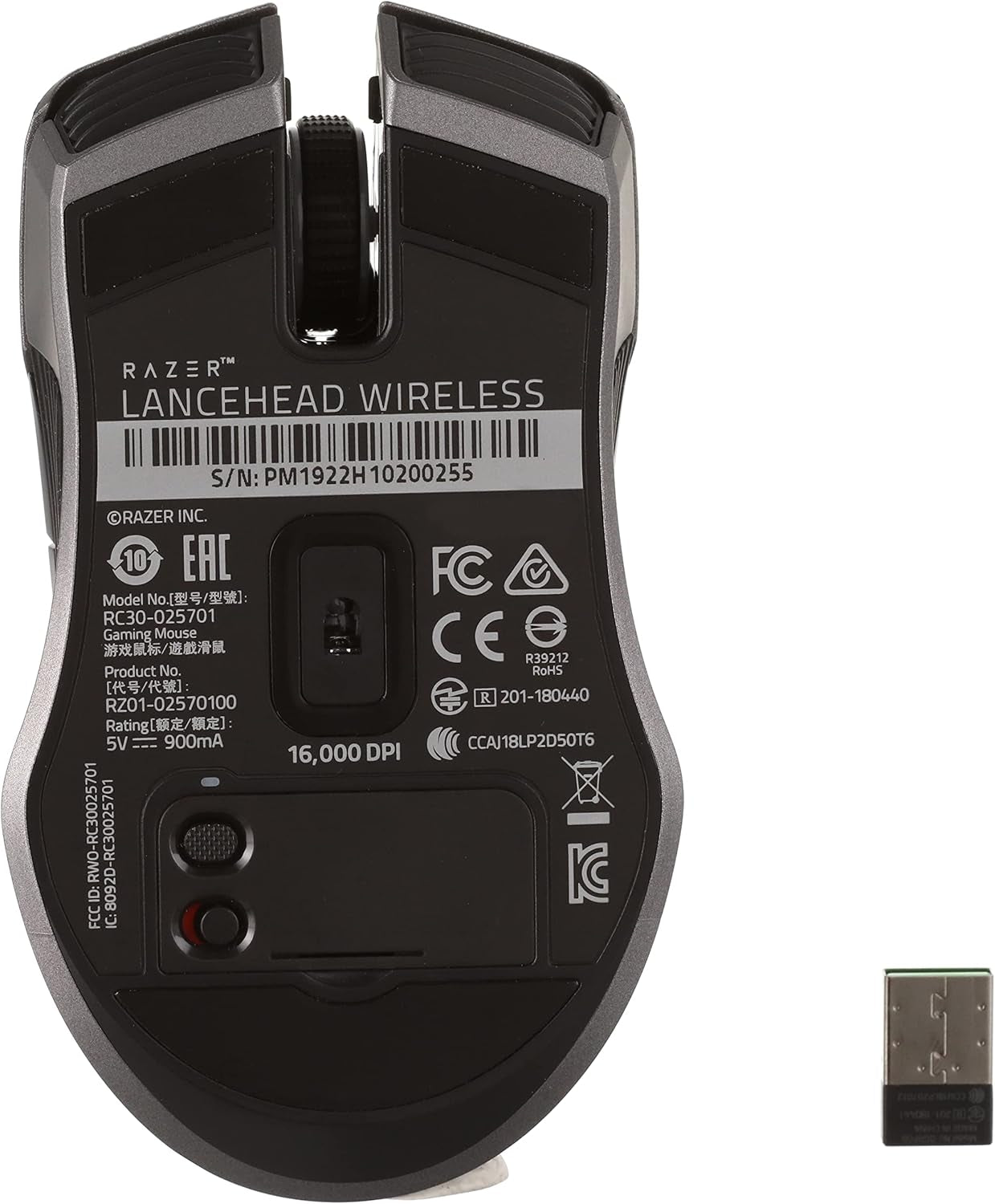 Lancehead Wireless - Wireless Performance in Gaming Quality - Precise Optical Sensor - Adaptive Frequency Technology - Gaming Mouse for Left- and Right-Handers