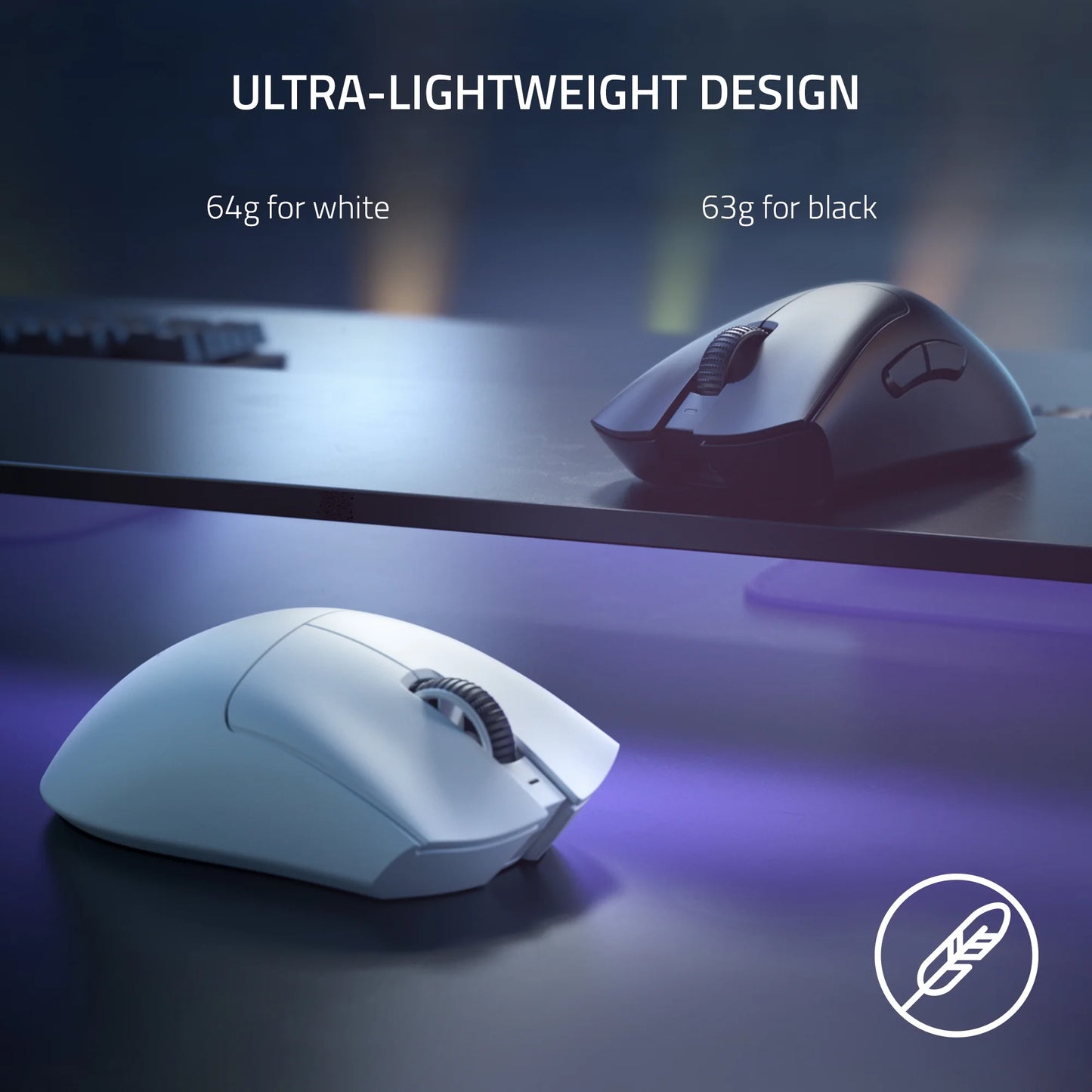 Deathadder V3 Pro Wireless Esports Gaming Mouse, 64G, 5 Buttons, 2.4Ghz, Bluetooth, Black