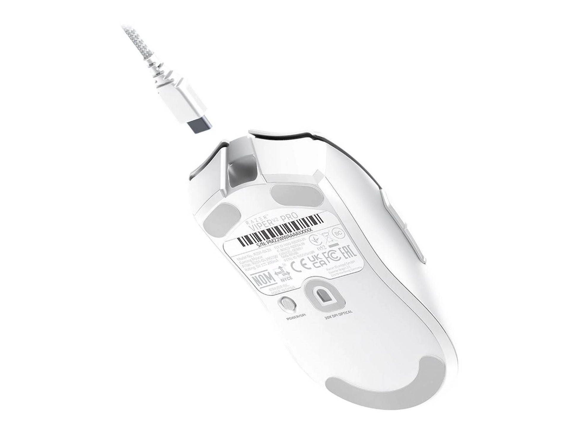 Viper V2 Pro - Mouse - Right-Handed - Optical - 5 Buttons - Wireless, Wired - 2.4 Ghz - USB Wireless Receiver - White