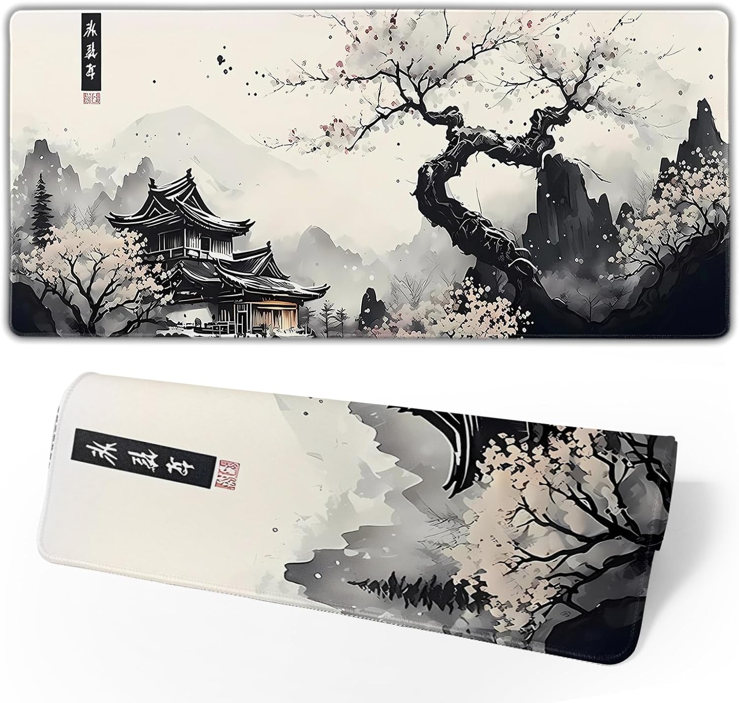 Japanese Mouse Pad, Large Japanese Desk Mat, XL Anime Gaming Keyboard Mat, Non-S