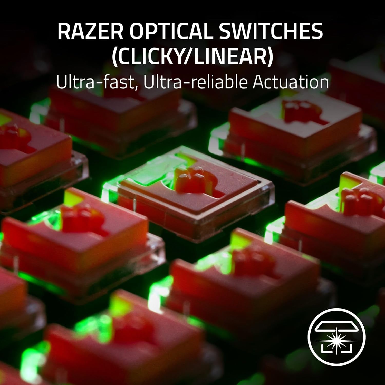 Deathstalker V2 Pro TKL Wireless Gaming Keyboard: Low Profile Optical Switches Linear Red - Hyperspeed Wireless & Bluetooth - Chroma RGB - up to 200 Hr Battery Snap Tap