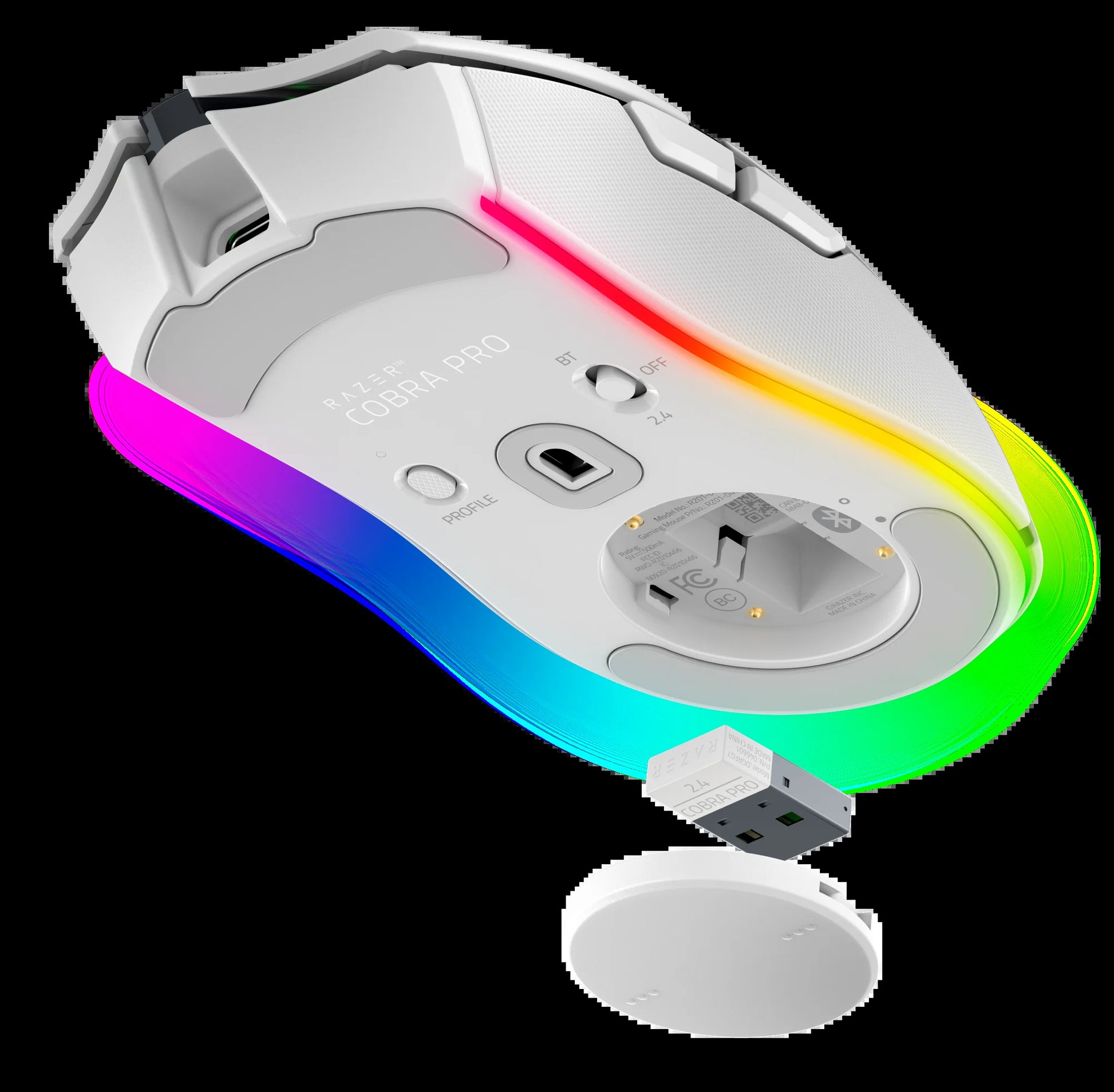 Cobra Pro Optical Bluetooth Wireless Gaming Mouse, White